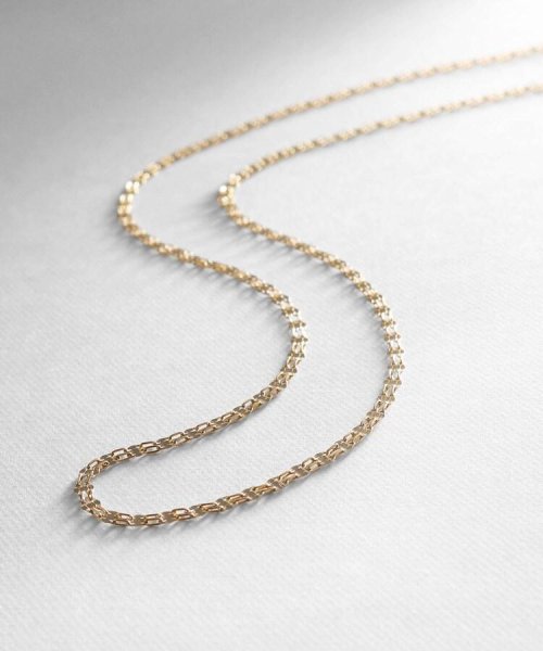 K18ダブルフラワークロス ネックレス 