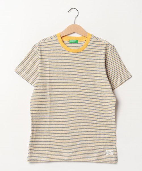 BENETTON (UNITED COLORS OF BENETTON BOYS)(ユナイテッド　カラーズ　オブ　ベネトン　ボーイズ)/キッズリネン混ボーダー半袖Tシャツ・カットソーB/img05