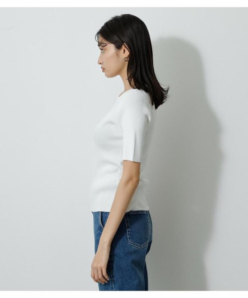 AZUL by moussy(アズールバイマウジー)/HALF SLEEVE CREW NECK RIB TOPS/img05