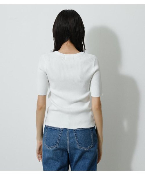 AZUL by moussy(アズールバイマウジー)/HALF SLEEVE CREW NECK RIB TOPS/img06