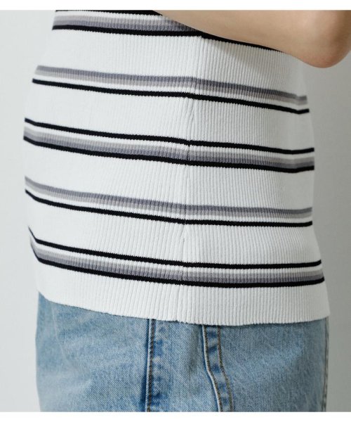 AZUL by moussy(アズールバイマウジー)/HALF SLEEVE CREW NECK RIB TOPS/img18