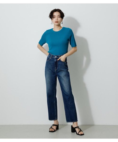 AZUL by moussy(アズールバイマウジー)/HALF SLEEVE CREW NECK RIB TOPS/img30