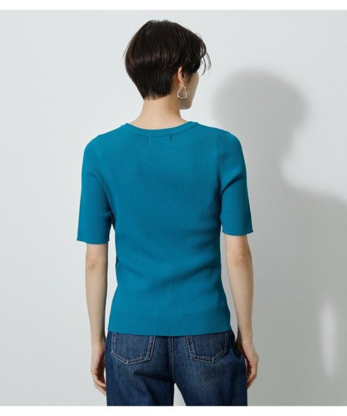 AZUL by moussy(アズールバイマウジー)/HALF SLEEVE CREW NECK RIB TOPS/img33