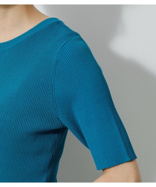 AZUL by moussy(アズールバイマウジー)/HALF SLEEVE CREW NECK RIB TOPS/img35