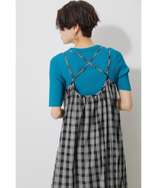AZUL by moussy(アズールバイマウジー)/CHECK CAMISOLE ONEPIECE/img04