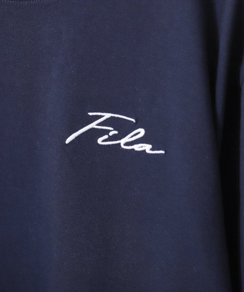 ZIP FIVE(ジップファイブ)/高密度生地左胸筆記体刺繍半袖Tシャツ/img02