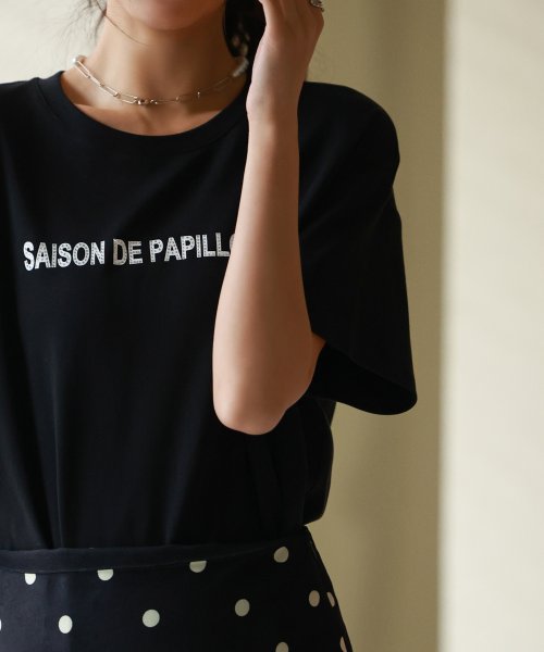 SAISON DE PAPILLON(セゾン ド パピヨン)/【ユニセックス】ラインストーン入りブランドロゴオーバーサイズボックスTシャツ/img19