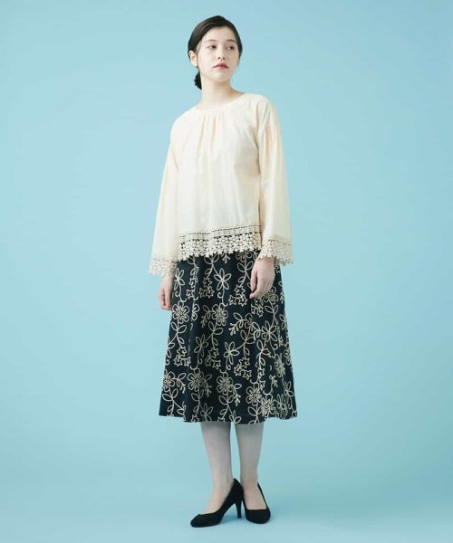 Jocomomola(ホコモモラ)/コード刺繍スカート/img11