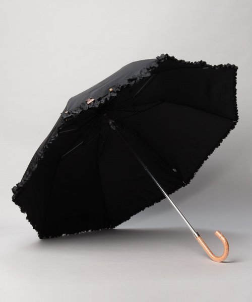 LANVIN en Bleu(umbrella)(ランバンオンブルー（傘）)/晴雨兼用折りたたみ日傘　”ドビーフリル”/img01