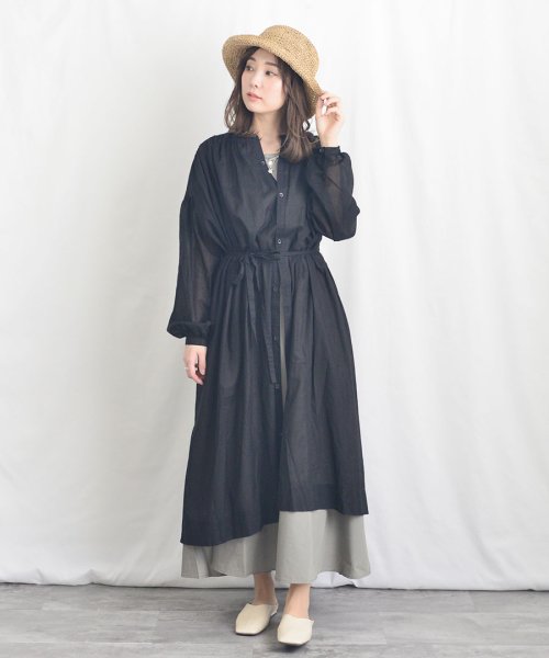 ARGO TOKYO(アルゴトウキョウ)/※2022版※Cotton Sheer Volume Shirt Onepiece 2902401 コットンシアーボリュームシャツワンピース　シャツワンピース　/img46