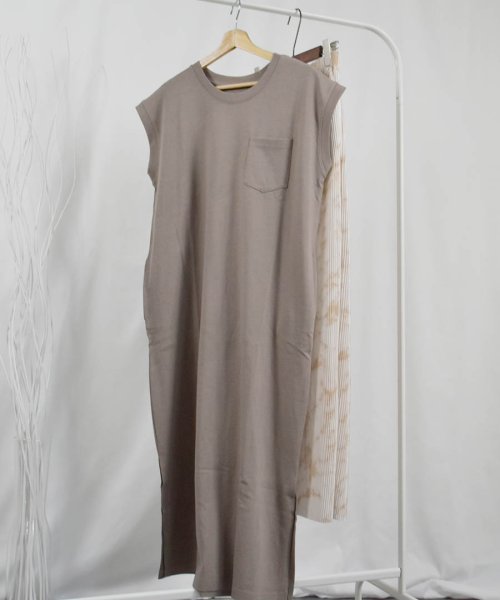 ARGO TOKYO(アルゴトウキョウ)/Cotton Crew－neck Slit One－piece 29010　コットンクルーネックスリットワンピース　コットンワンピース　ワンピース　フレンチスリ/img30