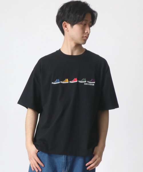 LAZAR(ラザル)/CONVERSE/コンバース カラフル シューズ ロゴ 刺繍 Tシャツ/img08