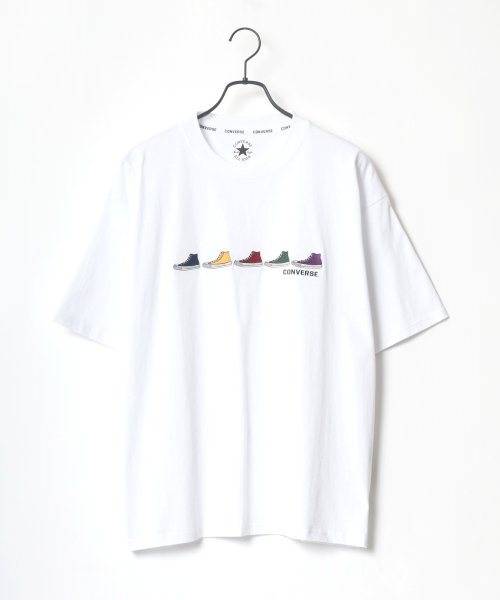 LAZAR(ラザル)/CONVERSE/コンバース カラフル シューズ ロゴ 刺繍 Tシャツ/img12