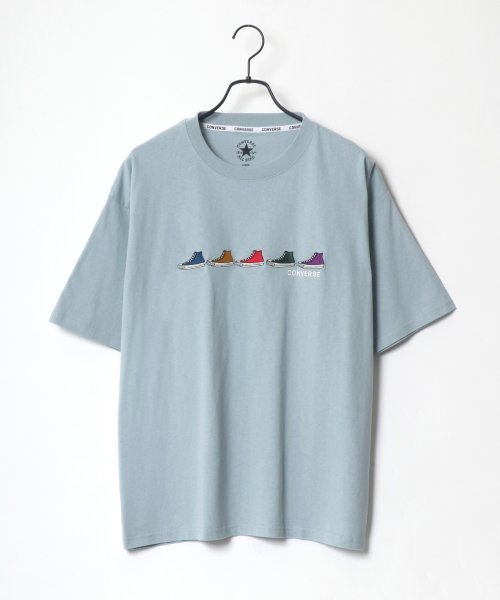 LAZAR(ラザル)/CONVERSE/コンバース カラフル シューズ ロゴ 刺繍 Tシャツ/img17