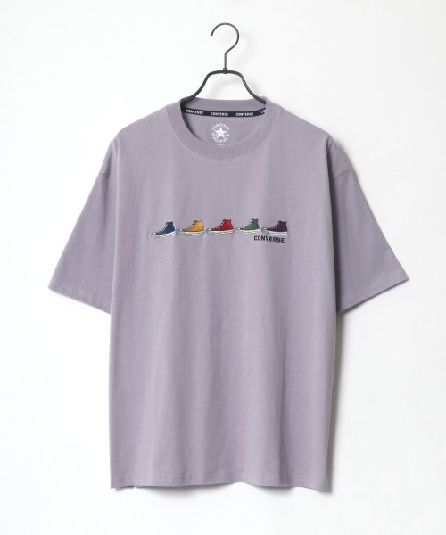 LAZAR(ラザル)/CONVERSE/コンバース カラフル シューズ ロゴ 刺繍 Tシャツ/img18