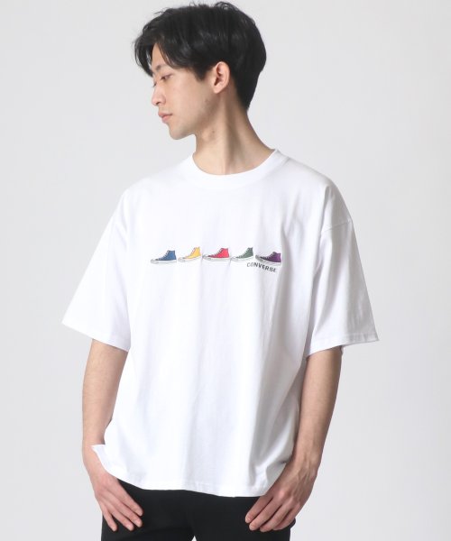 LAZAR(ラザル)/CONVERSE/コンバース カラフル シューズ ロゴ 刺繍 Tシャツ/img20