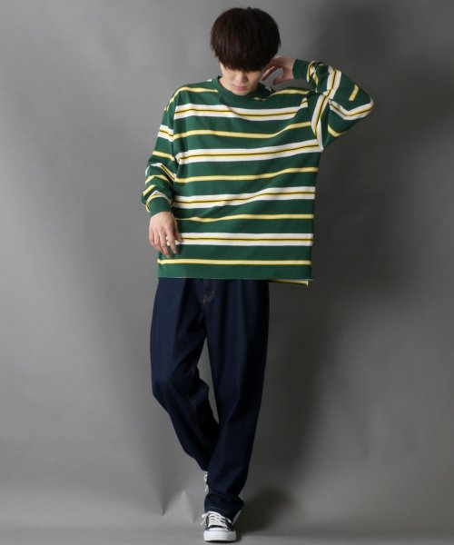 SITRY(SITRY)/【SITRY】Loose silhouette Heavy weight multi border rib T－shirt/ルーズシルエット ボーダーT/img07