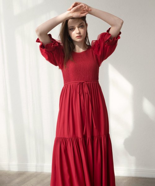 MIELI INVARIANT(ミエリ インヴァリアント)/Ravenna Shirring Dress/img36