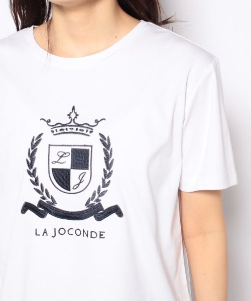 LA JOCONDE(ラ　ジョコンダ)/【洗える】コットンスムース ロゴ刺繍Tシャツ/img03