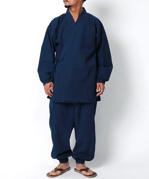 MARUKAWA(マルカワ)/インディゴ作務衣 /さむえ サムエ デニム 和服 和装 上下セット パジャマ ルームウェア 部屋着 父の日/img10
