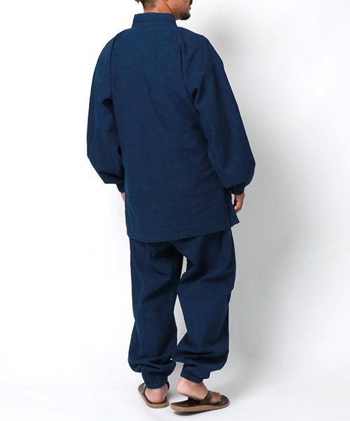 MARUKAWA(マルカワ)/インディゴ作務衣 /さむえ サムエ デニム 和服 和装 上下セット パジャマ ルームウェア 部屋着 父の日/img12