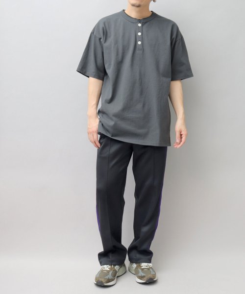Goodwear(グッドウェア)/Goodwear グッドウェア USAコットン ヘンリーネック Tシャツ 半袖 レギュラーシルエット ボタン tシャツ/img11