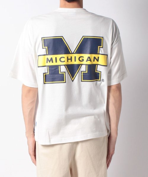 NCAA(NCAA)/【NCAA】　エヌ・シー・エー・エー　MICHIGAN　ビッグロゴプリント　半袖Tシャツ/アメカジ/スポーツMIX/デカロゴ/バックプリント/オーバーサイズ/ビ/img19