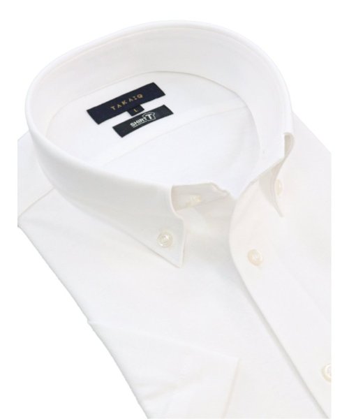 TAKA-Q(タカキュー)/SHIRT－T スタンダードフィット ボタンダウン 半袖 ニット 半袖 シャツ メンズ ワイシャツ ビジネス ノーアイロン 形態安定 yシャツ 速乾/img01
