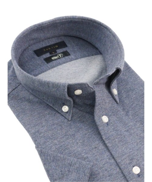 TAKA-Q(タカキュー)/SHIRT－T スタンダードフィット ボタンダウン 半袖 ニット 半袖 シャツ メンズ ワイシャツ ビジネス ノーアイロン 形態安定 yシャツ 速乾/img01