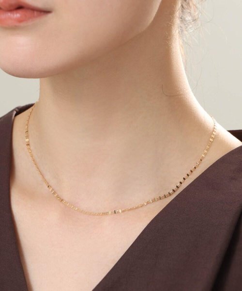 K18ダブルフラワークロス ネックレス 