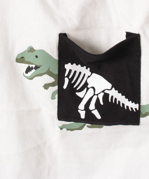 b-ROOM(ビールーム)/恐竜ほねほねポケット半袖Tシャツ/img05