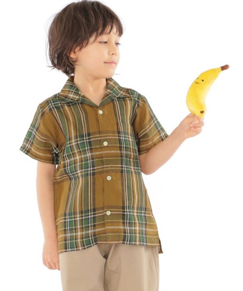 SHIPS KIDS(シップスキッズ)/SHIPS KIDS:リネン オープンカラー 半袖 シャツ(100～130cm)/img01