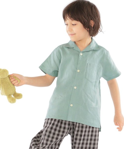 SHIPS KIDS(シップスキッズ)/SHIPS KIDS:リネン オープンカラー 半袖 シャツ(100～130cm)/img05