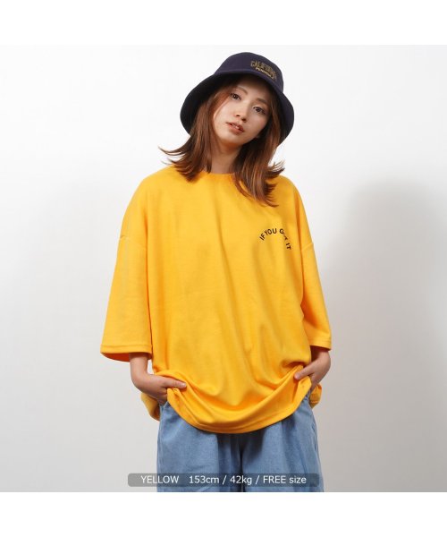 1111clothing(ワンフォークロージング)/おばけ tシャツ メンズ オーバーサイズ tシャツ レディース ビッグシルエットtシャツ トップス 半袖 カットソー クルーネック バックプリント 綿100% /img11