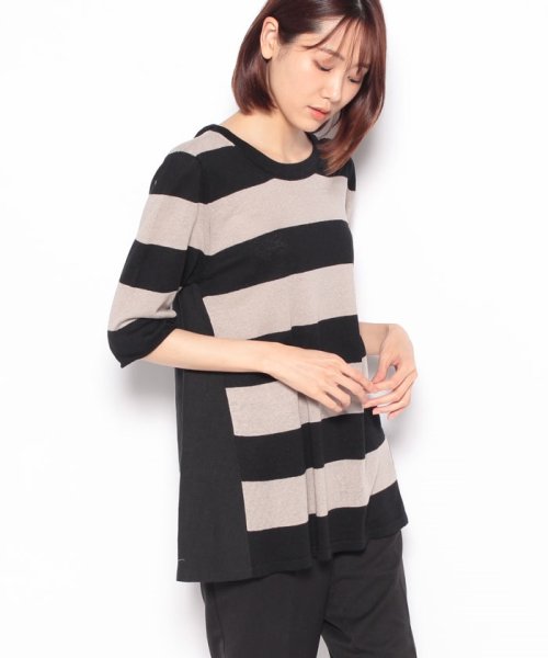 Leilian PLUS HOUSE(レリアンプラスハウス)/5分袖ボーダー切り替えニットチュニック【LE TRICOT PERUGIA】/img28