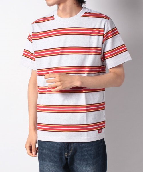 Dickies(Dickies)/【Dickies】　ディッキーズ　マルチボーダー柄　半袖Tシャツ/アメカジ/ストリート/ミニロゴ/ワンポイント/img13