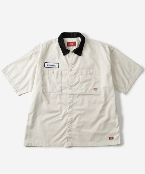 Dickies(Dickies)/【Dickies】 ディッキーズ　クレリック　ワッペン付きシャツ/アメカジ/ワーク/ストリート/ワンポイント/オーバーサイズ/img01