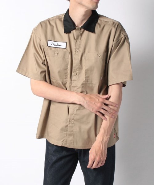 Dickies(Dickies)/【Dickies】 ディッキーズ　クレリック　ワッペン付きシャツ/アメカジ/ワーク/ストリート/ワンポイント/オーバーサイズ/img20