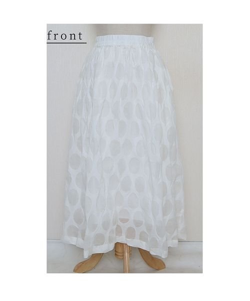 楕円ドットのふんわりスカート 