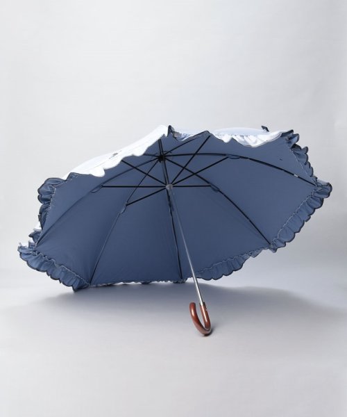 POLO RALPH LAUREN(umbrella)(ポロラルフローレン（傘）)/晴雨兼用日傘　ストライプスカラフリル　ワンポイントPOLO BEAR/img01