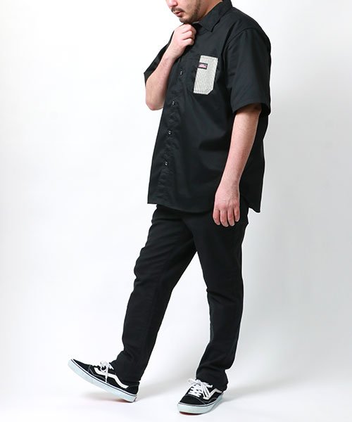 MARUKAWA(大きいサイズのマルカワ)/【GENUINE Dickies】ディッキーズ 大きいサイズ 2L 3L 4L 5L 半袖 ワークシャツ ヒッコリー ストライプ デニム  メンズ カジュアル/img10