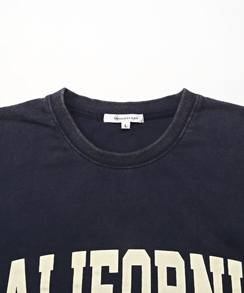 LUXSTYLE(ラグスタイル)/ケミカル加工カレッジロゴプリントTシャツ/Tシャツ メンズ 半袖 ビッグシルエット カレッジ ロゴ プリント/img12