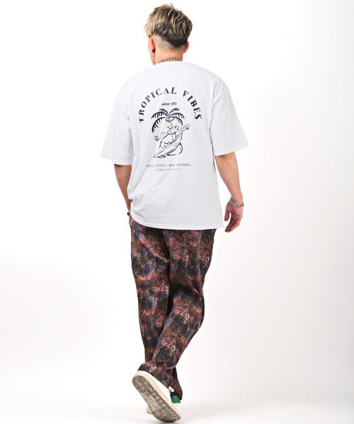 LUXSTYLE(ラグスタイル)/ピグメントプリントTシャツ/Tシャツ メンズ 半袖 ビッグシルエット サーフ イラスト プリント ピグメント/img05