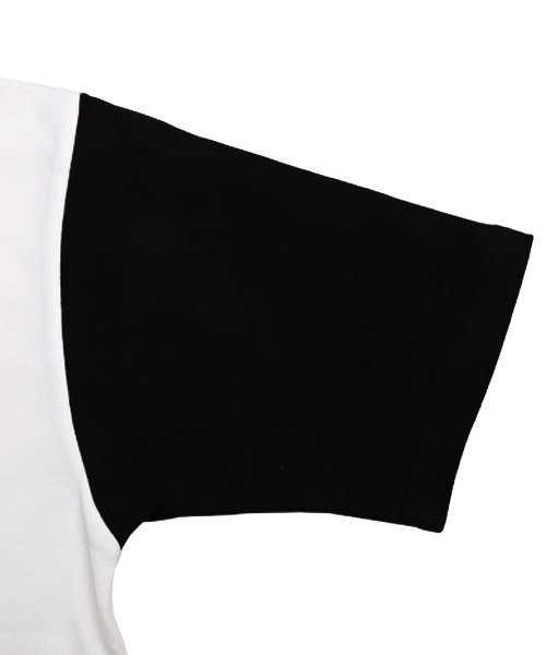 LUXSTYLE(ラグスタイル)/米綿ヘビー天竺袖配色ビッグ半袖Tシャツ/Tシャツ メンズ 半袖 5分袖 ビッグシルエット バイカラー ポケット/img13