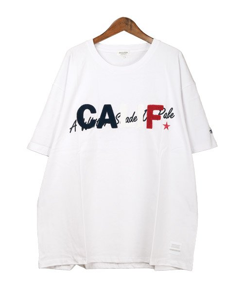 LUXSTYLE(ラグスタイル)/CALIFロゴサガラ刺繍半袖ビッグTシャツ/Tシャツ メンズ 半袖 ビッグシルエット ロゴ サガラ刺繍/img07