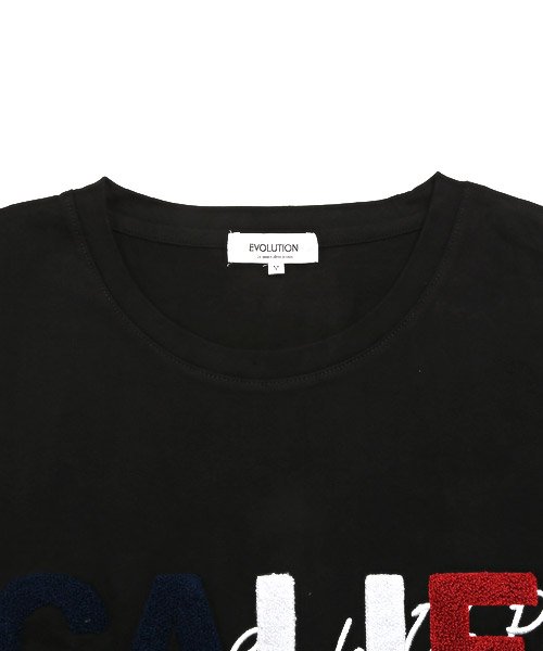 LUXSTYLE(ラグスタイル)/CALIFロゴサガラ刺繍半袖ビッグTシャツ/Tシャツ メンズ 半袖 ビッグシルエット ロゴ サガラ刺繍/img13