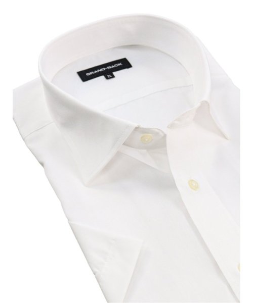 GRAND-BACK(グランバック)/【大きいサイズ】グランバック/GRAND－BACK 綿100％ セミワイドカラー  半袖 シャツ メンズ ワイシャツ ビジネス ノーアイロン 形態安定 yシャツ/img01