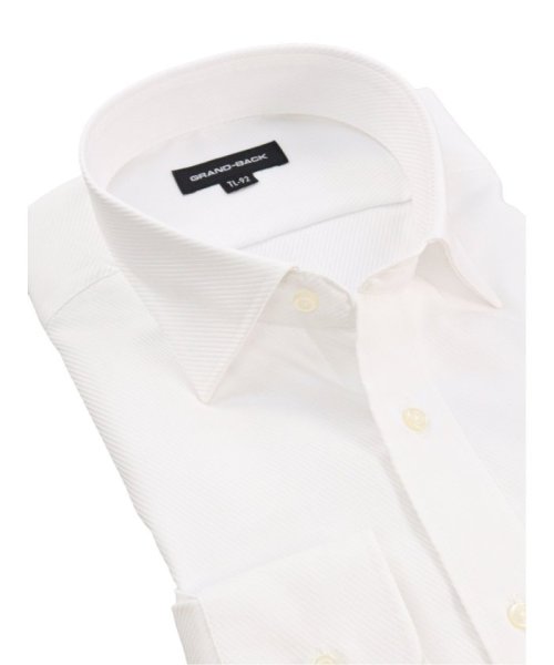GRAND-BACK(グランバック)/【大きいサイズ】グランバック/GRAND－BACK 綿100％ 形態安定 ワイドカラー 長袖 シャツ メンズ ワイシャツ ビジネス ノーアイロン 形態安定 yシ/img01