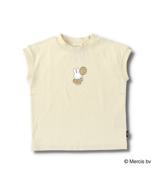 BRANSHES(ブランシェス)/【Miffy/ミッフィー】グリッタープリント半袖Tシャツ/img01