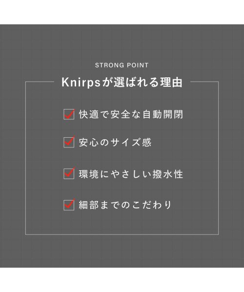 Knirps(クニルプス)/クニルプス Knirps 自動開閉傘 折りたたみ傘 折り畳み傘 軽量 コンパクト ビッグ デュオマチック セーフティー メンズ 雨傘 ワンタッチ 大きい BIG/img03